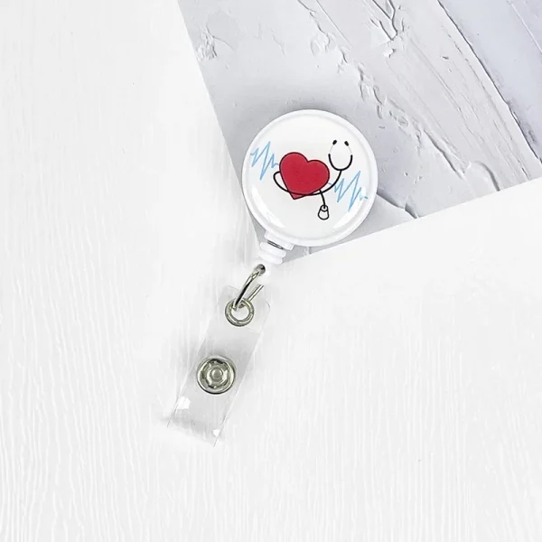 Nurses Doctors Retractable Badge Reels Kawaii Cartoon Pattern Uniform Pocket Clips Work Card Holder Hospital Supplies - Image 9