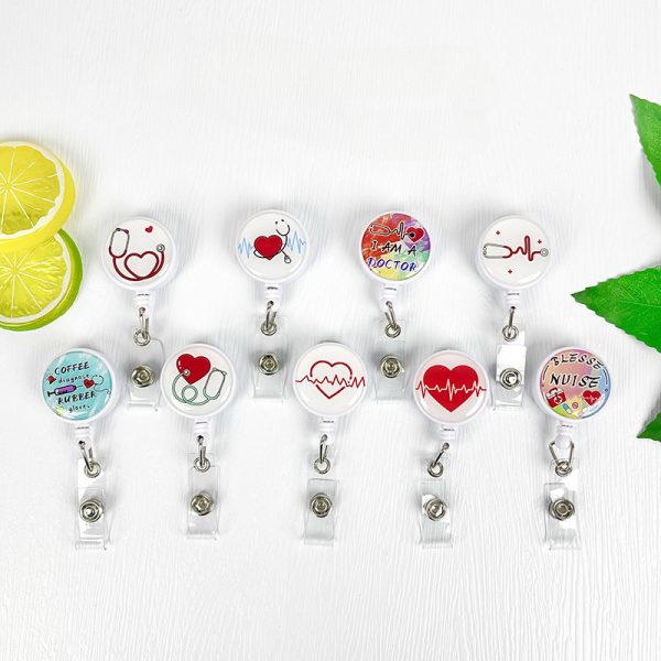 Nurses Doctors Retractable Badge Reels Kawaii Cartoon Pattern Uniform Pocket Clips Work Card Holder Hospital Supplies - Image 13