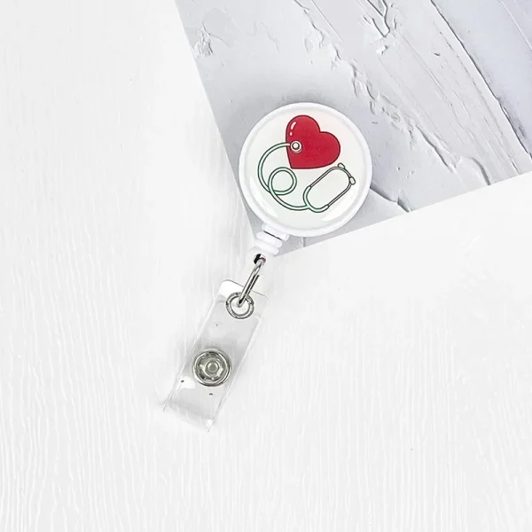 Nurses Doctors Retractable Badge Reels Kawaii Cartoon Pattern Uniform Pocket Clips Work Card Holder Hospital Supplies - Image 6