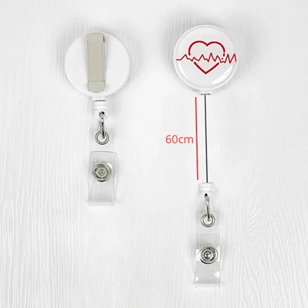 Nurses Doctors Retractable Badge Reels Kawaii Cartoon Pattern Uniform Pocket Clips Work Card Holder Hospital Supplies - Image 3