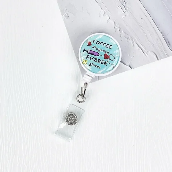 Nurses Doctors Retractable Badge Reels Kawaii Cartoon Pattern Uniform Pocket Clips Work Card Holder Hospital Supplies - Image 7